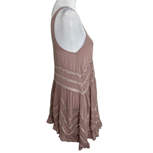 Free People Voile and Lace Trapeze Slip in Misty Pink Size XS - Picture 7 of 10